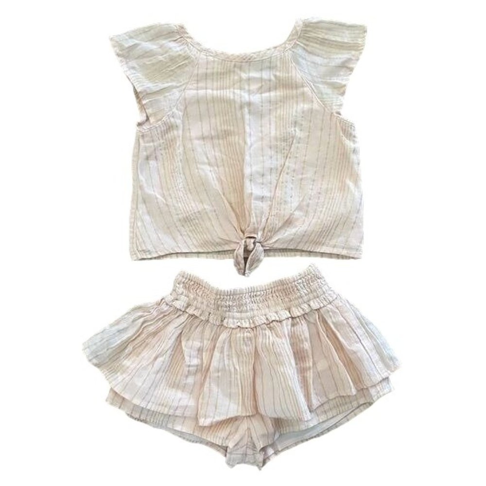 Art Class 2 pc Toddler Size 2T Outfit, Pink & Gold